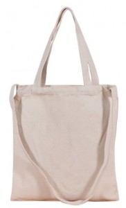 米白色帆布環保袋 - 連斜孭帶